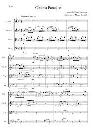Steven law my fans page: Cinema Paradiso String Quartet Ennio Morricone True Piano Transcriptions