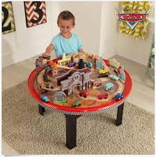 Kidkraft Cars Sturdy Round Kids Wood Racetrack Drifters Play Table 70 Piece Set Disney Cars Bedroom Cars Room Disney Cars Toys