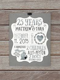 But what kind of presents make great 25th wedding anniversary gifts ? 25 Year Anniversary Gift Silver Wedding Anniversary Custom Etsy 25 Year Anniversary Gift Anniversary Gifts For Parents 25th Wedding Anniversary Party