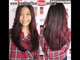 If it has been dyed black then a black temporary rinse can help freshen the color back up. Burgundy Ombre Highlights For Black Hair Youtube