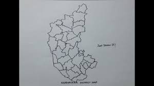 Maharashtra, goa, kerala, tamil nadu and andhra pradesh. How To Draw The Map Of Karnataka Youtube