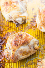 Mix 1/2 cup milk with can of chicken gravy and pour over thighs. The Best Easy Crispy Oven Baked Chicken Thighs Recipe