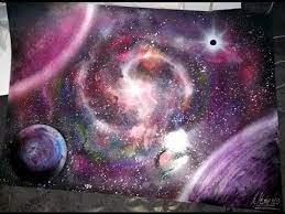 Amazing Spray Paint Art Nebula Picture Pink Violet Blue Space Painting Cosmous By Homenko Youtube Spray Paint Art Space Painting Art Painting