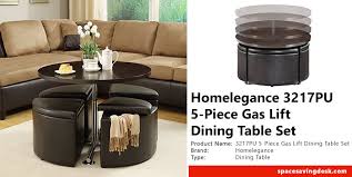 ( 4.0 ) out of 5 stars 5 ratings , based on 5 reviews current price $603.99 $ 603. Homelegance 3217pu 5 Piece Gas Lift Dining Table Set Review Space Saving Desk