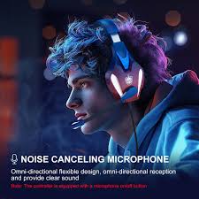 Amazon.com: PHOINIKAS PS4 Gaming Headset for PC, PS5, Xbox Headset with 7.1  Stereo Sound, Over Ear Gaming Headphones for Switch, Mobile PS4 with Noise  Cancelling Mic, LED Light (Dazzle Blue) : Video