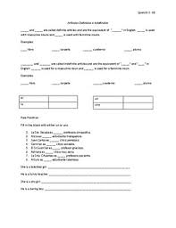 Got a great worksheet on indefinite article? Spanish Definite And Indefinite Articles Worksheets Teaching Resources Tpt