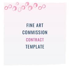 Fine Art Commission Custom Painting Contract Template Contract Template Commission Art Jobs In Art