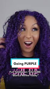 Temporary Purple Hair Paint from Aven Curl Care! Full tutorial