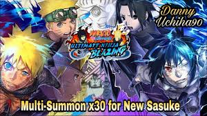 Naruto Shippuden Ultimate Ninja Blazing Multi Summon X30 For New Sasuke Blazing Festival Shadow Youtube