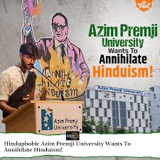 The Nation Vibes | 'Annihilate Hinduism' poster at an event in Azim Premji  University. #hindusunderattack #savedharma #hinduism #AzimPremji | Instagram