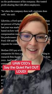 UAW CEOs, see the quiet part out loud in an interview. They get paid more  as long as they pay their employees less. Period! Time for ratio demands