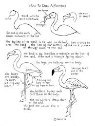 How To Draw Worksheets For Young Artist How To Draw A Flamingo Worksheet And Lesson The Worksheet Can Be Printed F How To Draw Flamingo Flamingo Art Drawings