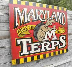 Maryland Terps Sign Original Art Umuc Sign Faux Vintage Etsy Maryland Terrapins Sports Decorations University Of Maryland