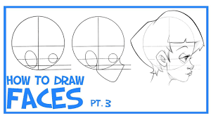 As the first step, we draw a circle that constitutes the upper portion of the head. How To Draw Faces Side View Cartooning 101 3 Youtube