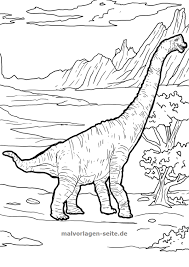 Hier hebben wij veel dieren kleurplaten kunnen verzamelen. Kleurplaat Brachiosaurus Dinosaurussen Gratis Kleurplaten