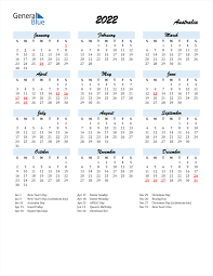 Ready to print, this calendar is absolutely free. 2022 Australia Calendar With Holidays