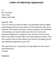 Often a letter of indemnity is written by a third party, often a bank or insurance company. Letter Of Indemnity Meaning Format Examples