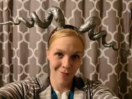 Painting duct tape for Halloween horns