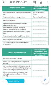 Gagasan pokok kelelawar, seperti halnya binatang. Laporan Tentang Venus Hal 14 15 Bhs Indonesia Kelas Ix Jawab Yang Benar Ya No Ngasal Brainly Co Id