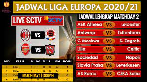 Jadwal Liga Europa Malam Ini Live Sctv Milan Vs Sparta Arsl Vs Dundak Uefa Europa League 2020 21 Youtube