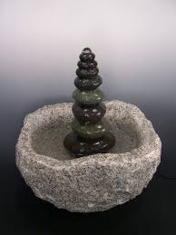 Stacked Beachstone Fountain 550 Sold Stone Fountains Stone Design Stone