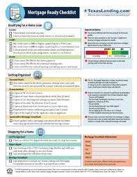 Mortgage Ready Checklist Buying A Home Texaslending Com Home Buying Buying Your First Home Buying First Home