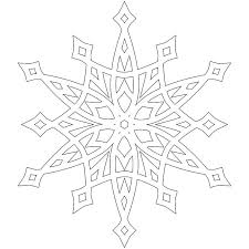Printable stylized snowflake coloring page. Free Printable Snowflake Coloring Pages For Kids