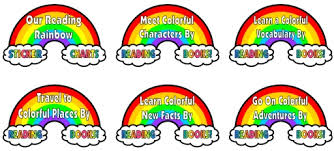 Reading Rainbow Sticker Charts Colorful Reading Incentive