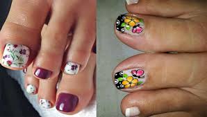 Unas Decoradas Con Flores Y Mariposas Para Los Pies Elsexoso
