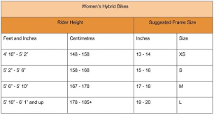 Womens Bike Size Guide Bike Bike Rider Women