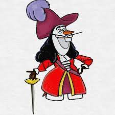 Olaf As Captain Hook Drawing By Tortallmagic Deviantart Frozen Peterpan In 2020 Olaf Drawing Disney Drawings Disney Doodles