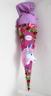 Schultuten Xl Schultute Zuckertute Einhorn Ein Designerstuck Von Anastasiyas Stoffmaerchen Bei Dawanda Schultute Basteln Schultute Einhorn Schultute
