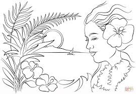 Download or print this amazing coloring page: Hawaiian Flower Coloring Pages Printable Novocom Top