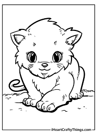 Little kitten sees the full moon for the. Cute Cat Coloring Pages 100 Unique And Extra Cute 2021