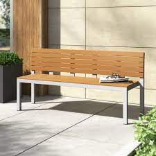 Our dining benches are special, 100% all weather outdoor products, chic, versatile and a range of different styles, materials and sizes all available now and ready to transform your dining. Source Furniture Vienna High Back Aluminum Garden Bench Wayfair