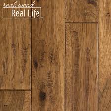 Hand Scraped Hickory Solid Hardwood Hardwood Flooring The Home Depot
