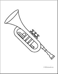 This is a thumbnail of the trumpet coloring page to print page. Clip Art Trumpet Coloring Page I Abcteach Com Abcteach