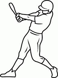 Make your own baseball card. Simple Baseball Player Drawing Clip Art Library