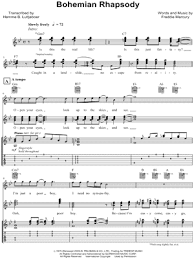 Bohemian rhapsody digital sheet music. Bohemian Rhapsody Sheet Music To Download And Print