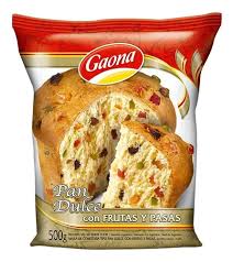 GAONA PAN DULCE CON FRUTA Y PASAS 1X400GR