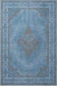 Klare formen, mutige farben, einzigartiger stil. Vintage Teppich Retro Azurblau Flachgewebt