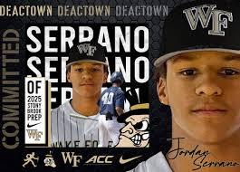 Jordan Serrano (Stony Brook School 2025) commits to Wake Forest. He is an  outfielder with massive power