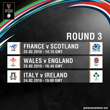 The 2020 six nations championship (known as the guinness six nations for sponsorship reasons) was the 21st six nations championship, the annual rugby union competition contested by the national teams of england, france, ireland, italy, scotland, and wales. Guinness Six Nations On Twitter What Are Your Round 3 Predictions Guinnesssixnations Fixtures Https T Co Ecxpnomtvo