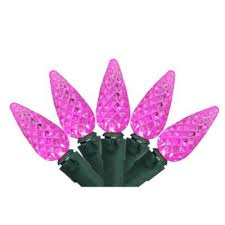 Both the mini led styles are bright like the traditional c9 string lighting with green. Pink Lights Christmas Lights Christmas Decorations The Home Depot