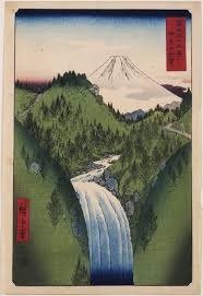 Waterfall In The Mountains Of Izu Number 22 From Thirty Six Views Of Mt Fuji 1965 30 114 Japan Culture Art Japanese Woodblock Printing Japanese Painting