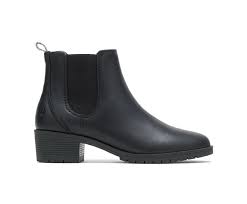 Preferred for colder seasons, ranging from classic black styles to seventies suede; Women Hadley Chelsea Boot Boots Hush Puppies