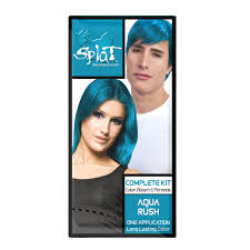Splat Complete Kit Aqua Rush Semi Permanent Blue Hair Dye With Bleach Walmart Com Walmart Com
