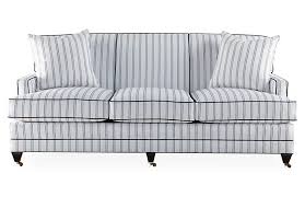 Sunbrella cushions are meant for outdoor use, so they are durable and made to withstand the elements. Maxfield Sofa Navy Ivory Sunbrella Joe Ruggiero Sunbrella Sofa Furniture Sofa