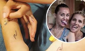 Everything you need to know about miley cyrus and liam chris hemsworth gossip cop lisa vanderpump enement ring me a rock chris hemsworth says he and wife elsa pataky didn t really people can t get over the size of influencer s. Miley Cyrus And Chris Hemsworth S Wife Elsa Pataky Don Matching Tattoos On Instagram Daily Mail Online