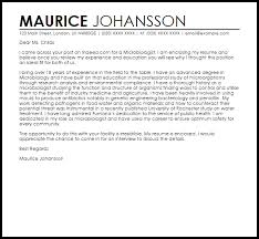 Microbiologist Cover Letter Sample Cover Letter Templates Examples